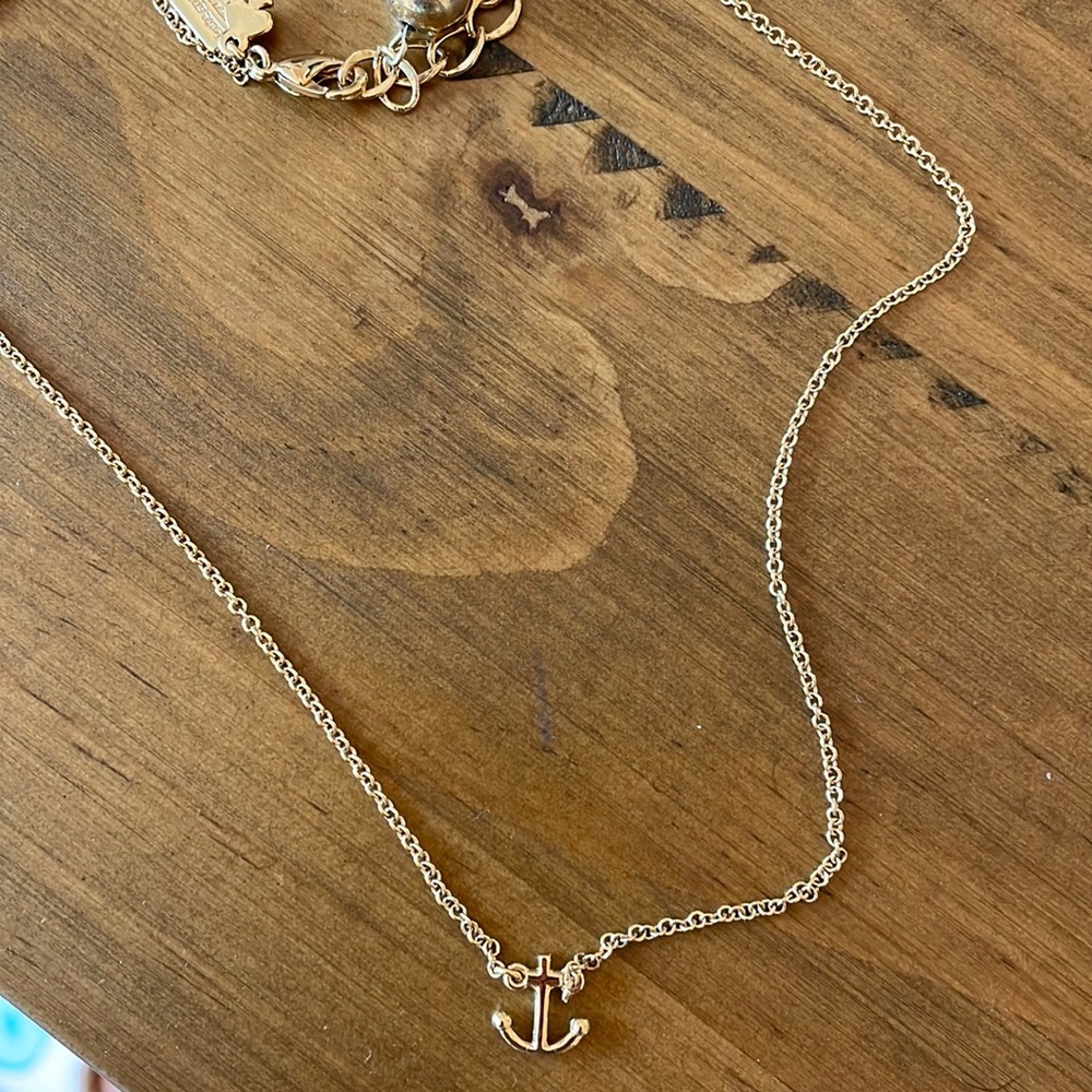 Kate Spade gold anchor necklace